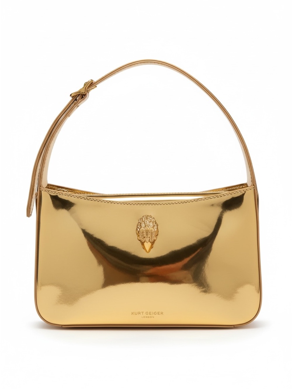 Kurt Geiger Gold Mini Shoulder Bag W/crossbody strap and dusty.